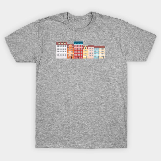 Nyhavn, Copenhagen, Denmark - South T-Shirt by lymancreativeco